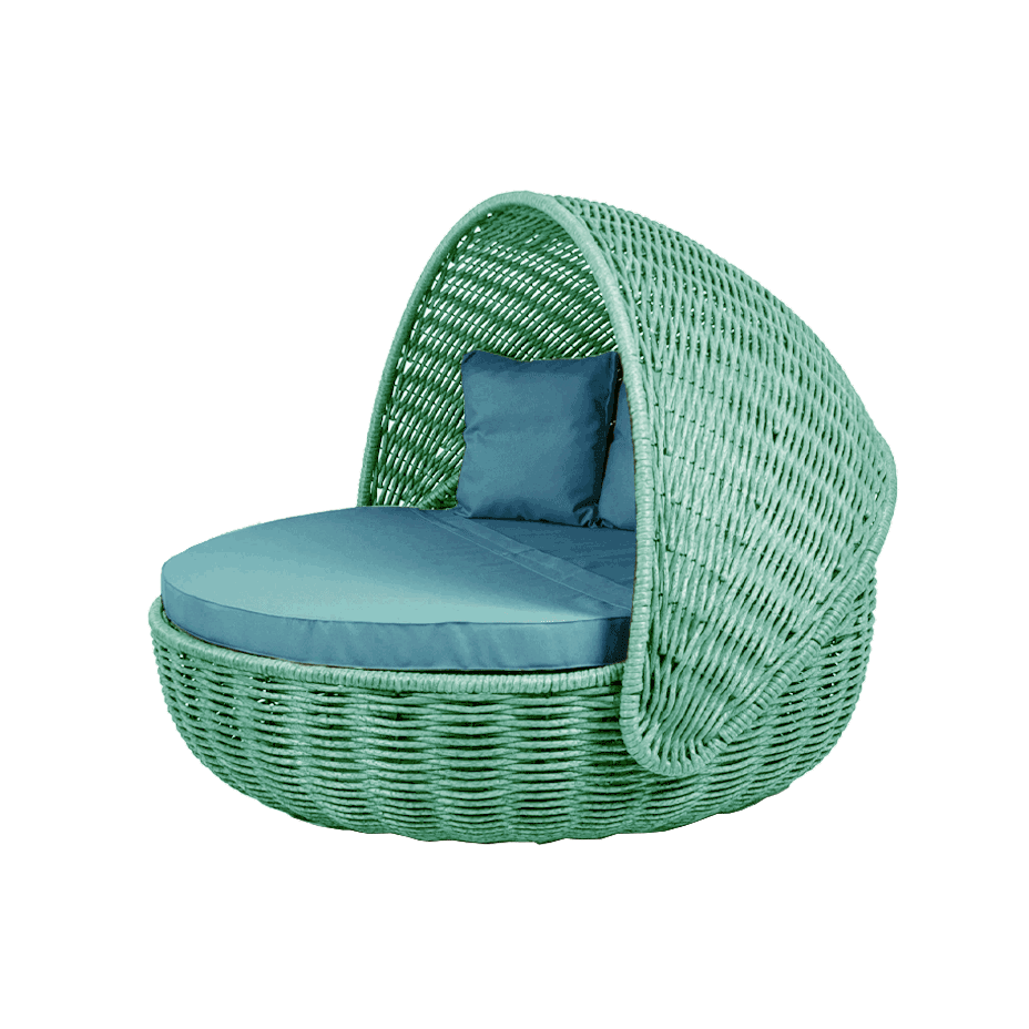 Беседка-кровать NestBed с откидным верхом DeckWOOD (бирюза)