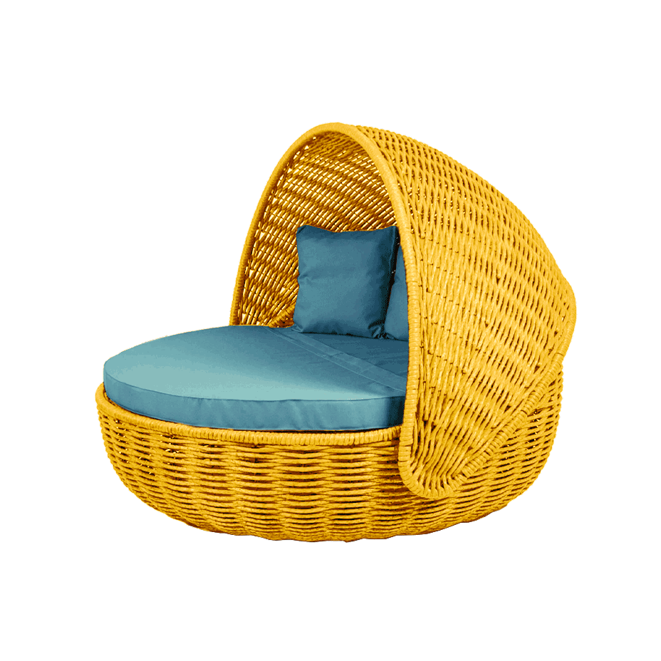 Беседка-кровать NestBed с откидным верхом DeckWOOD (желтый)