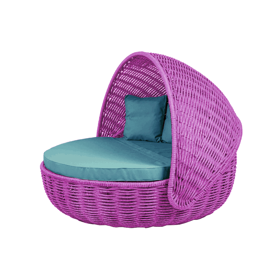 Беседка-кровать NestBed с откидным верхом DeckWOOD (фуксия)