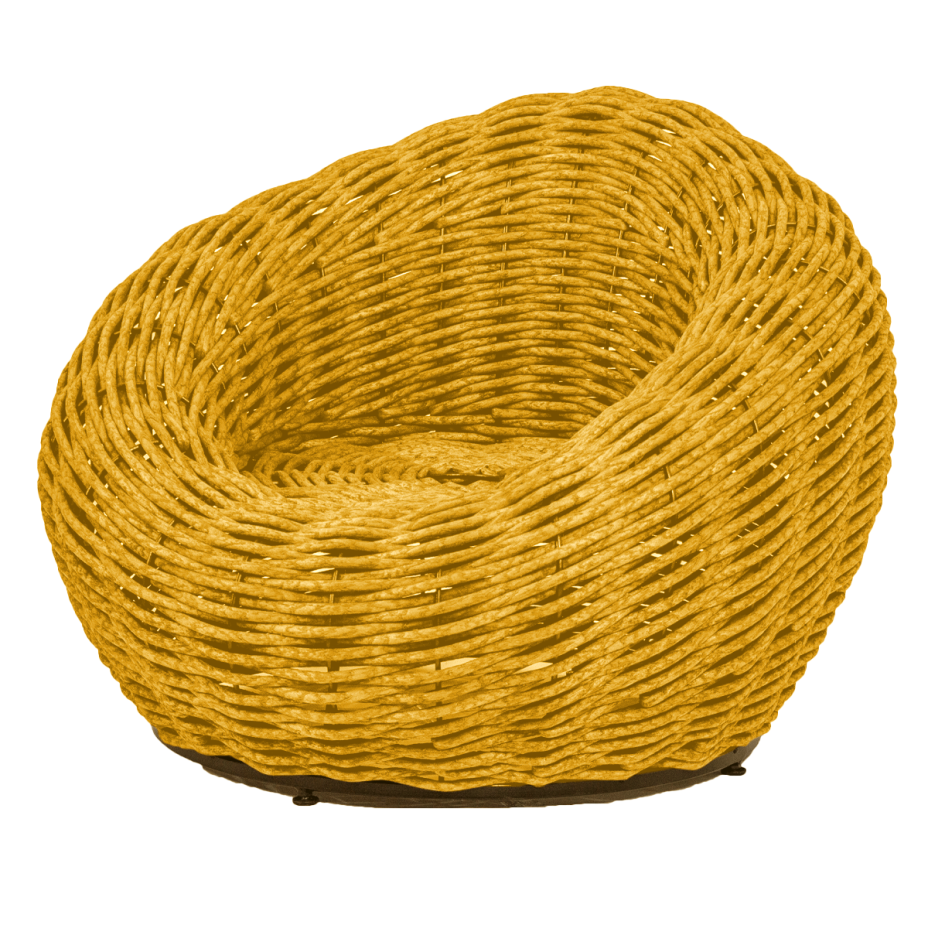 Кресло-гнездо плетеное DeckWOOD Nest (желтый)