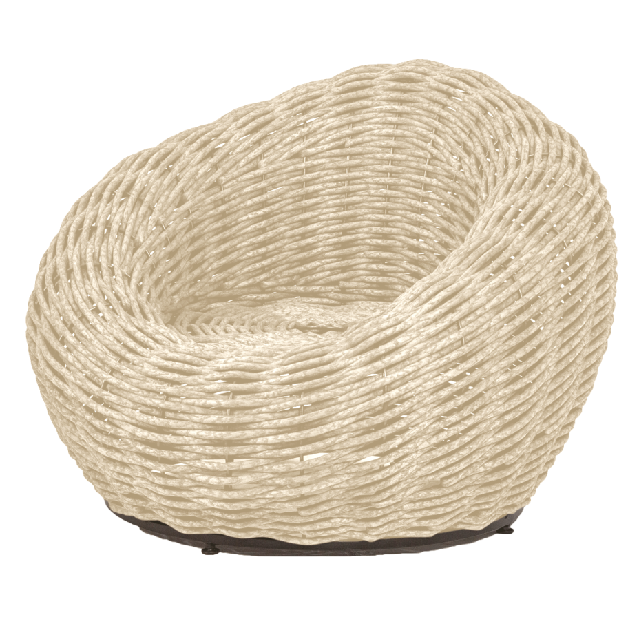 Кресло-гнездо плетеное DeckWOOD Nest (белый)