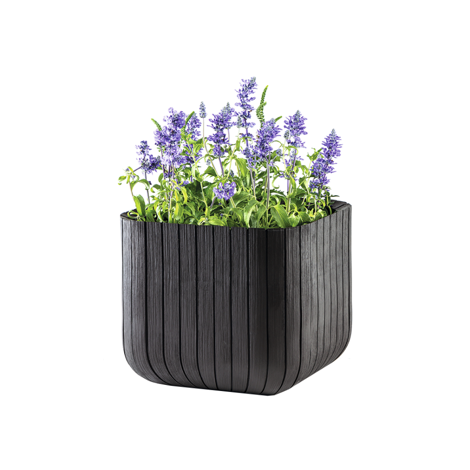 CUBE PLANTER M, кашпо (графит)