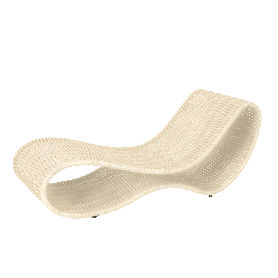 Шезлонг напольный DeckWOOD Wave pool (белый)