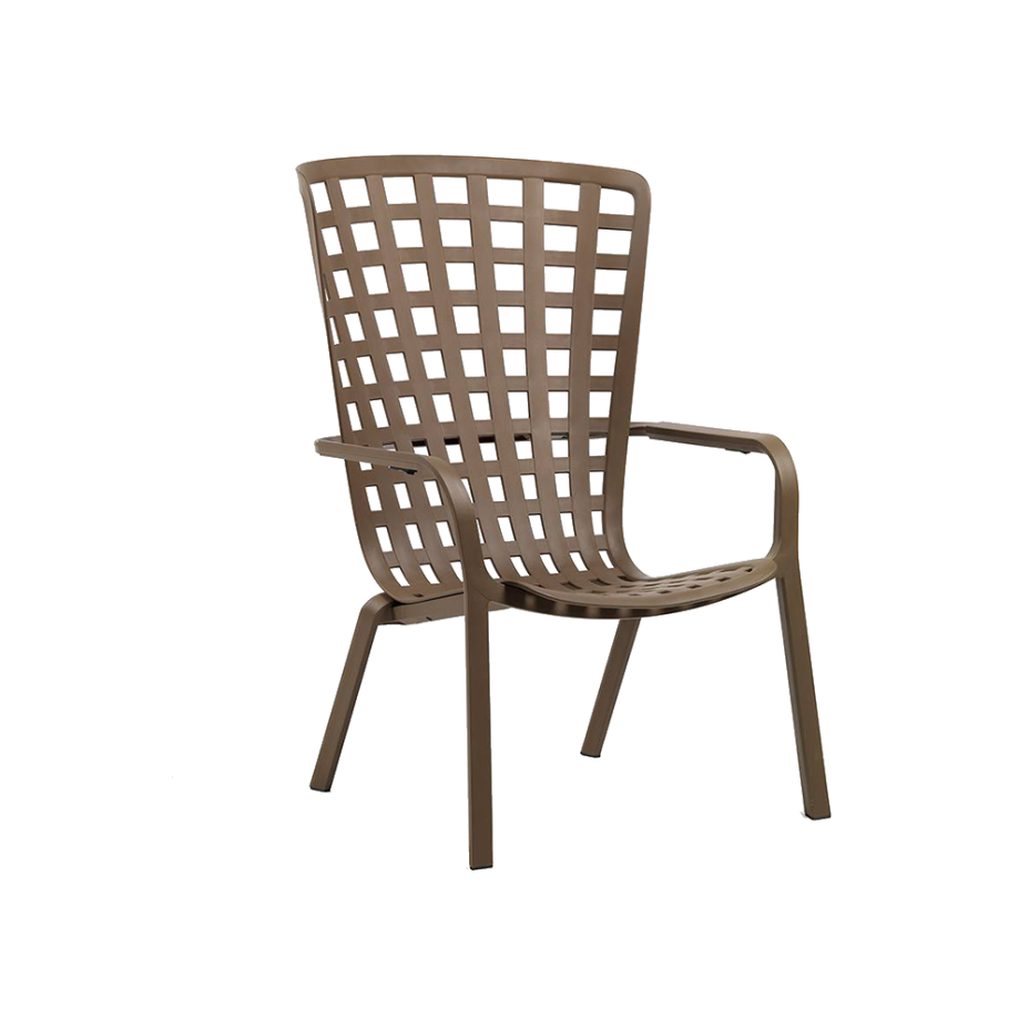 FOLIO, лаунж-кресло пластиковое (tabacco/табак)