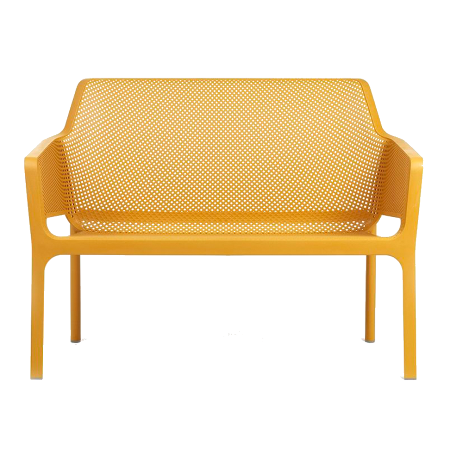NET BENCH, скамья пластиковая (senape/горчица)