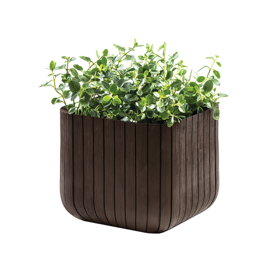 CUBE PLANTER L, кашпо (коричневый)