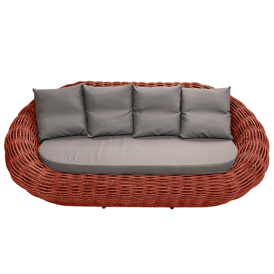 Диван плетеный DeckWOOD Nest (красный)