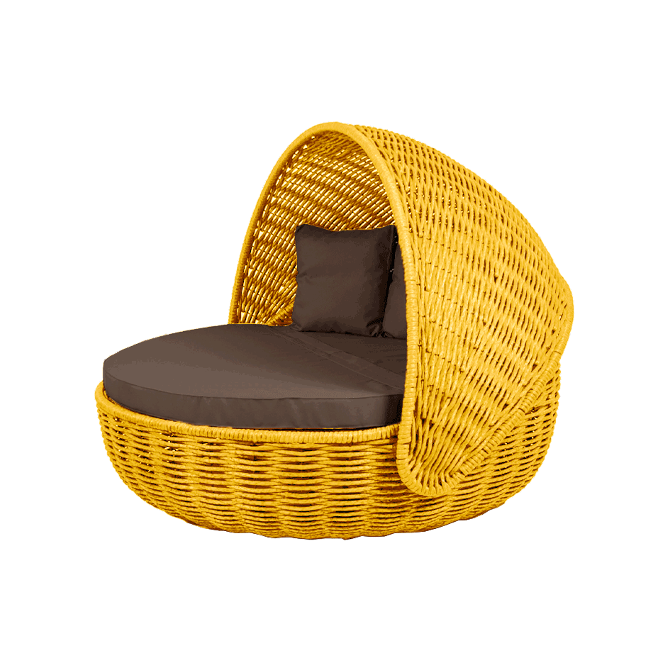 Беседка-кровать NestBed с откидным верхом DeckWOOD (желтый)