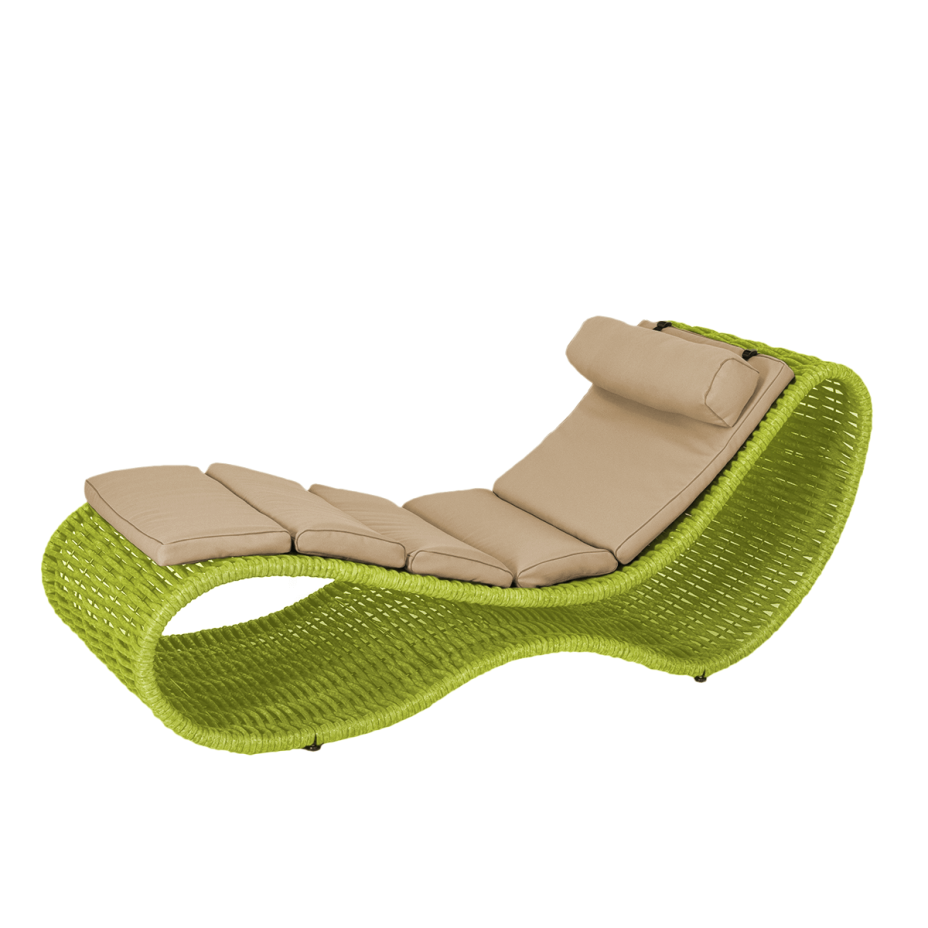 Шезлонг напольный DeckWOOD Wave pool (салатовый)