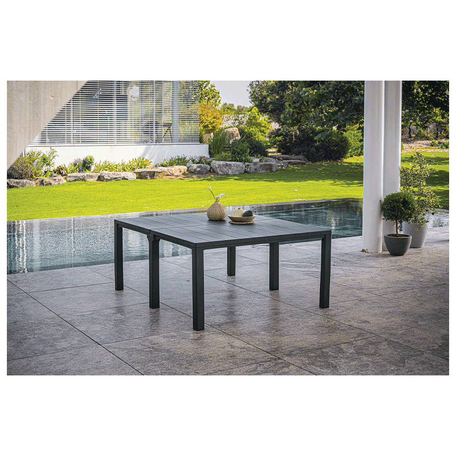 JULIE DOUBLE TABLE, раскладной стол (графит)