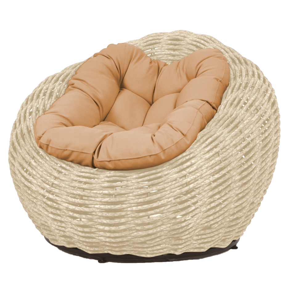 Кресло-гнездо плетеное DeckWOOD Nest (белый)