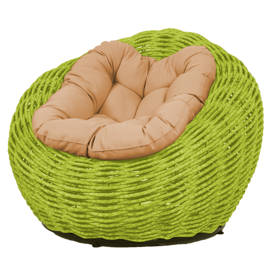Кресло-гнездо плетеное DeckWOOD Nest (салатовый)