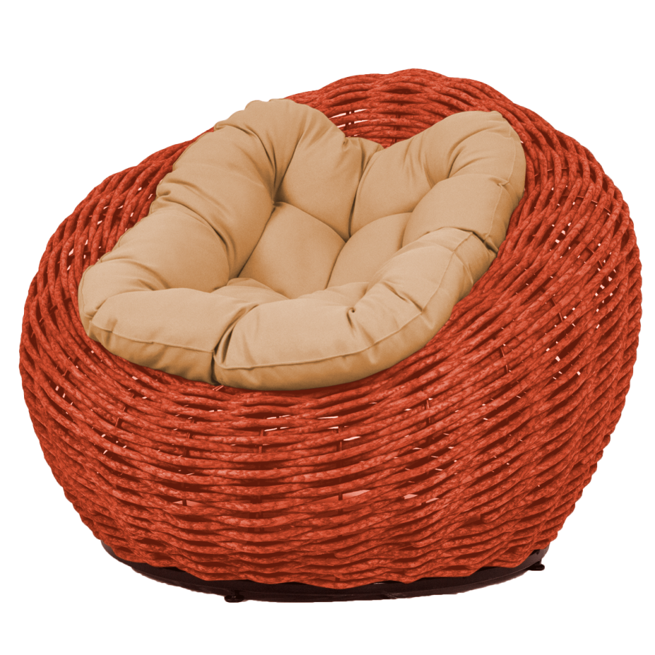 Кресло-гнездо плетеное DeckWOOD Nest (оранжевый)