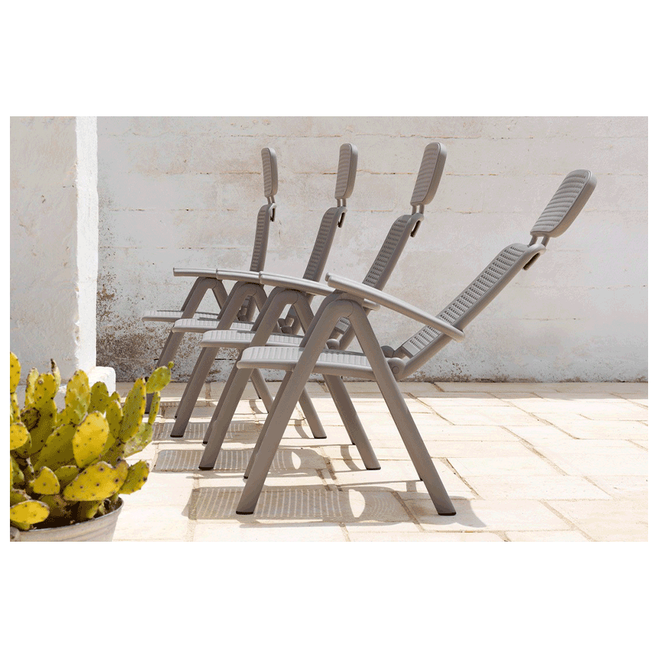 ACQUAMARINA, кресло-шезлонг складное (tortora/тортора)