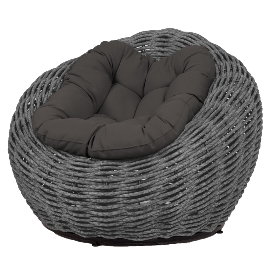 Кресло-гнездо плетеное DeckWOOD Nest (серый)