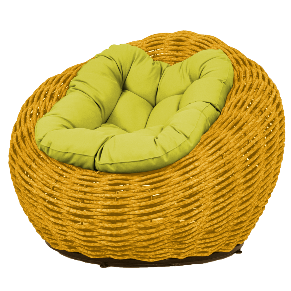 Кресло-гнездо плетеное DeckWOOD Nest (желтый)