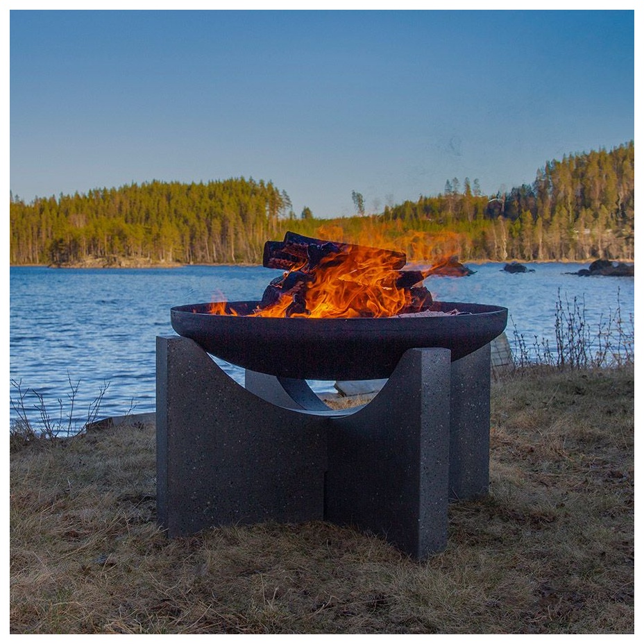 Чугунная чаша на бетонном основании PREMIUM S-серия (80XL)