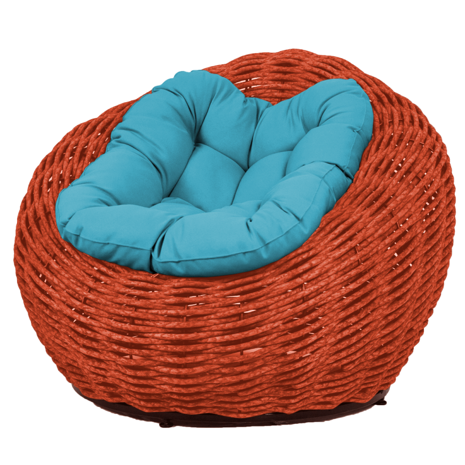 Кресло-гнездо плетеное DeckWOOD Nest (оранжевый)