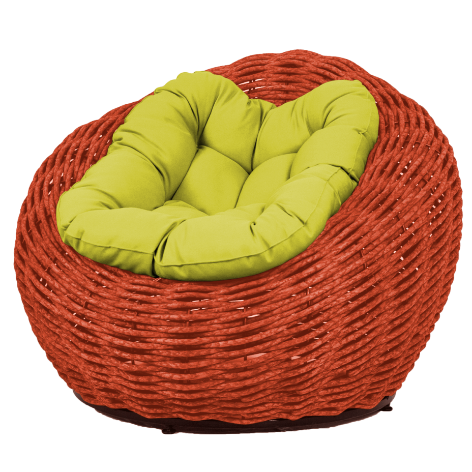 Кресло-гнездо плетеное DeckWOOD Nest (оранжевый)