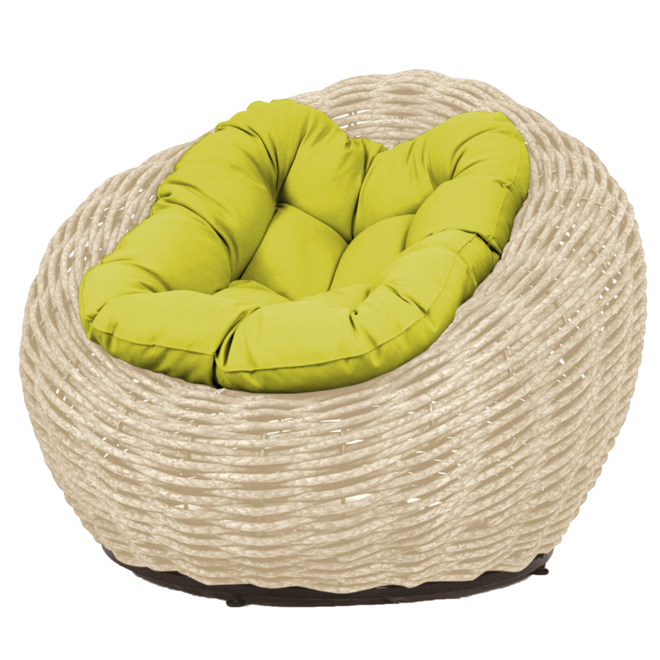 Кресло-гнездо плетеное DeckWOOD Nest (белый)