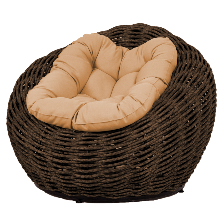 Кресло-гнездо плетеное DeckWOOD Nest (коричневый)