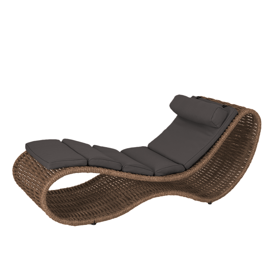 Шезлонг напольный DeckWOOD Wave pool (коричневый)