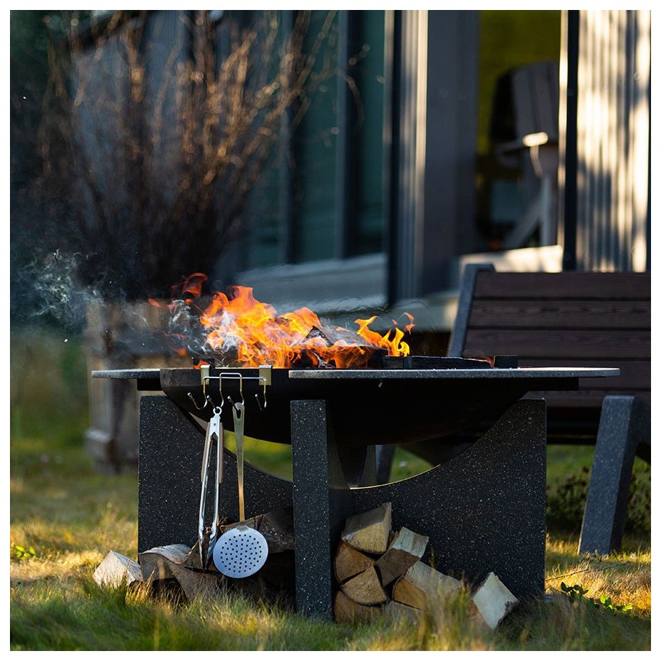 Чугунная чаша на бетонном основании PREMIUM S-серия (80XL)