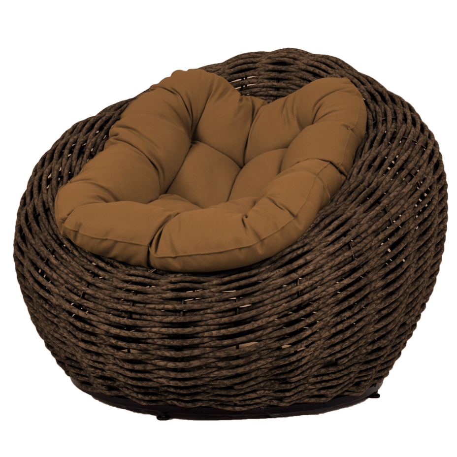 Кресло-гнездо плетеное DeckWOOD Nest (коричневый)
