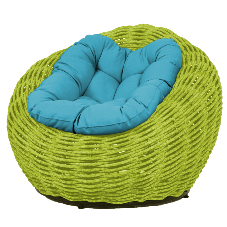 Кресло-гнездо плетеное DeckWOOD Nest (салатовый)