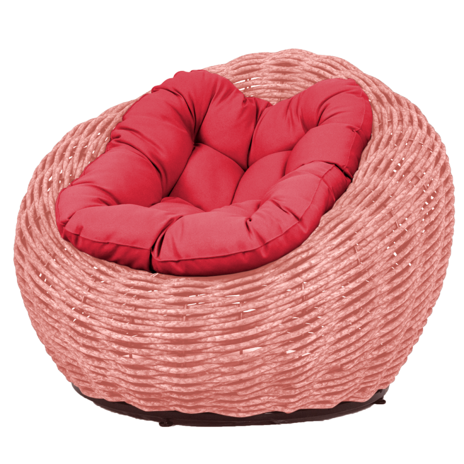 Кресло-гнездо плетеное DeckWOOD Nest (светло-розовый)
