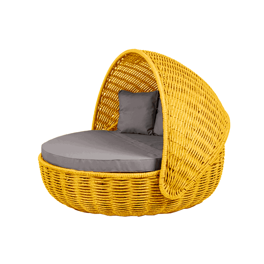 Беседка-кровать NestBed с откидным верхом DeckWOOD (желтый)