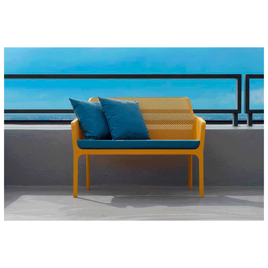 NET BENCH, скамья пластиковая (senape/горчица)