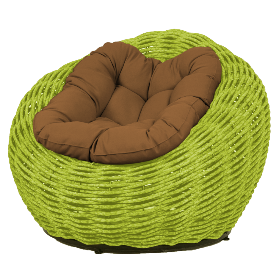 Кресло-гнездо плетеное DeckWOOD Nest (салатовый)