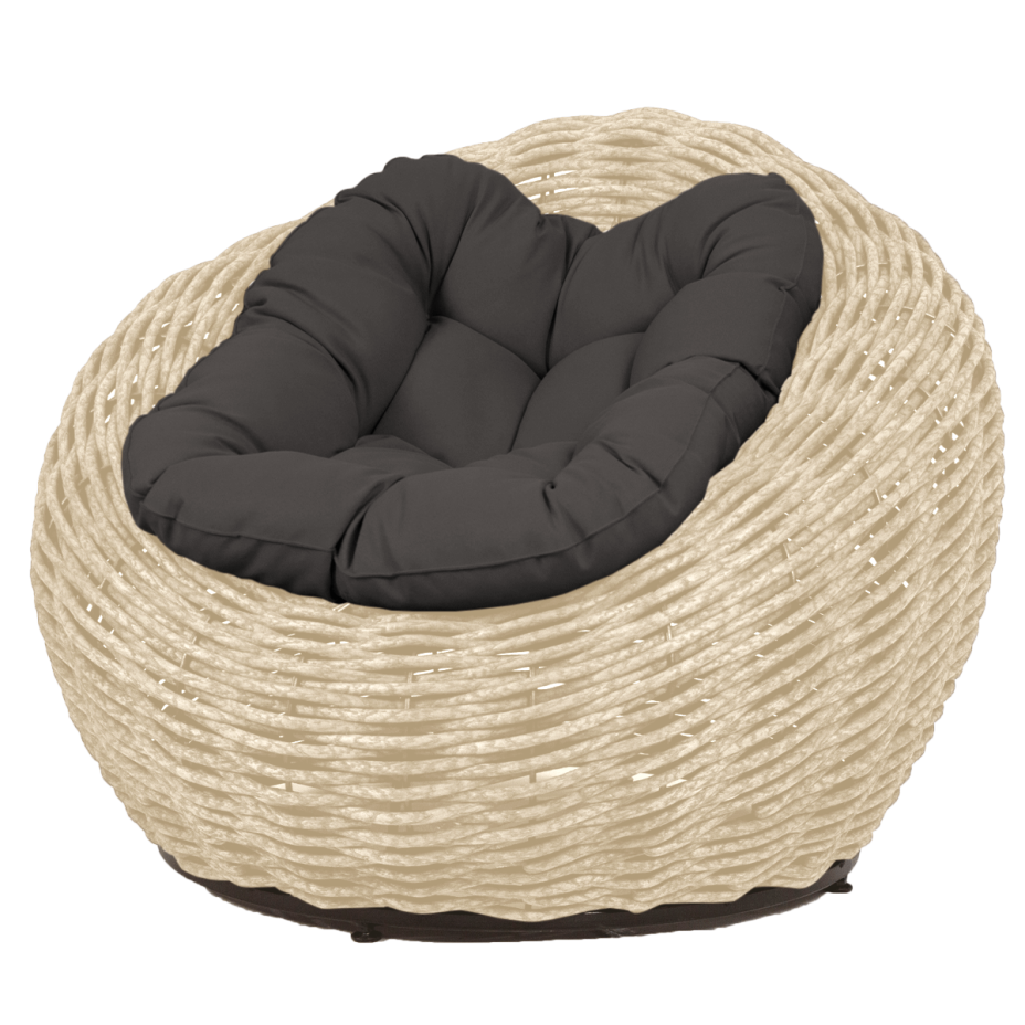 Кресло-гнездо плетеное DeckWOOD Nest (белый)