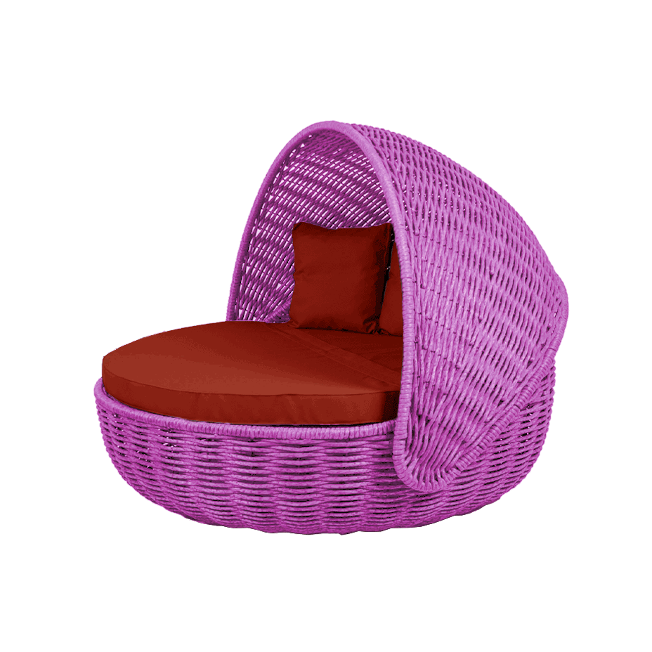 Беседка-кровать NestBed с откидным верхом DeckWOOD (фуксия)