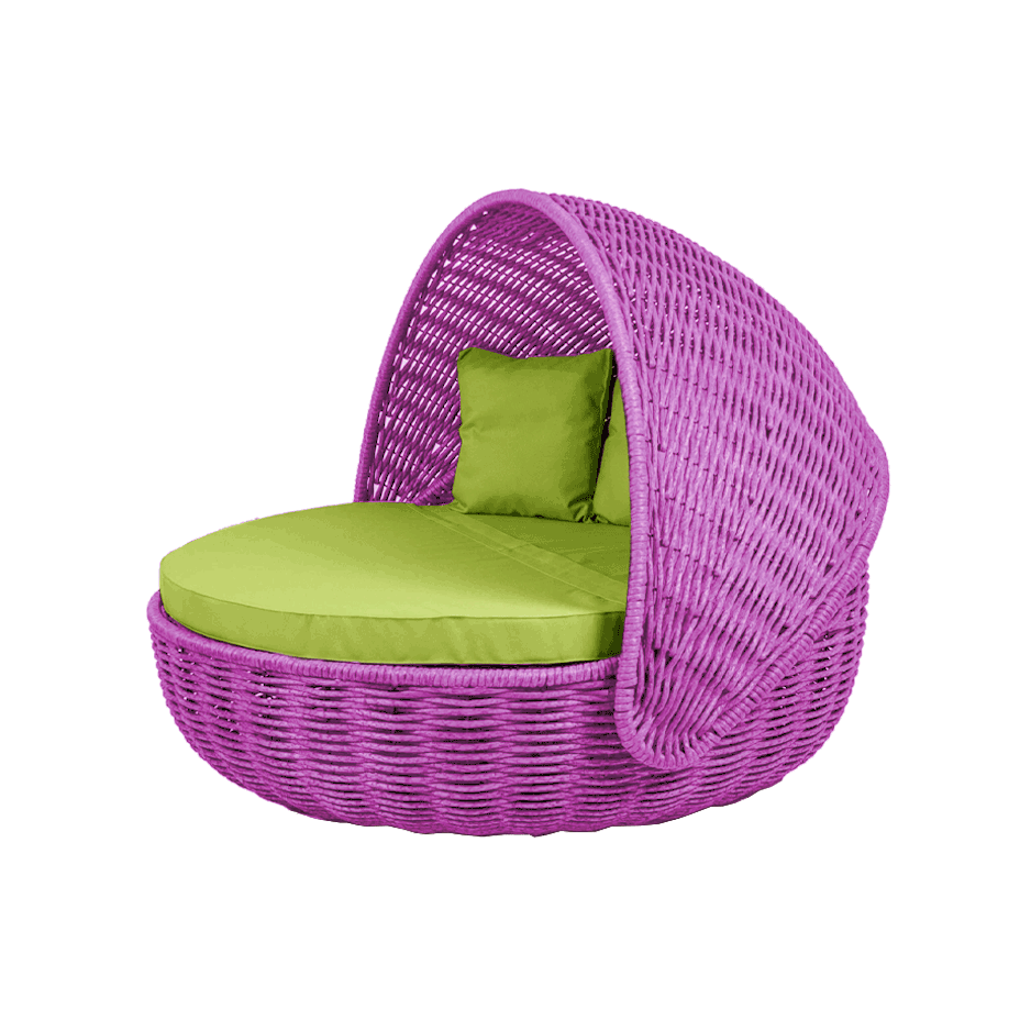 Беседка-кровать NestBed с откидным верхом DeckWOOD (фуксия)