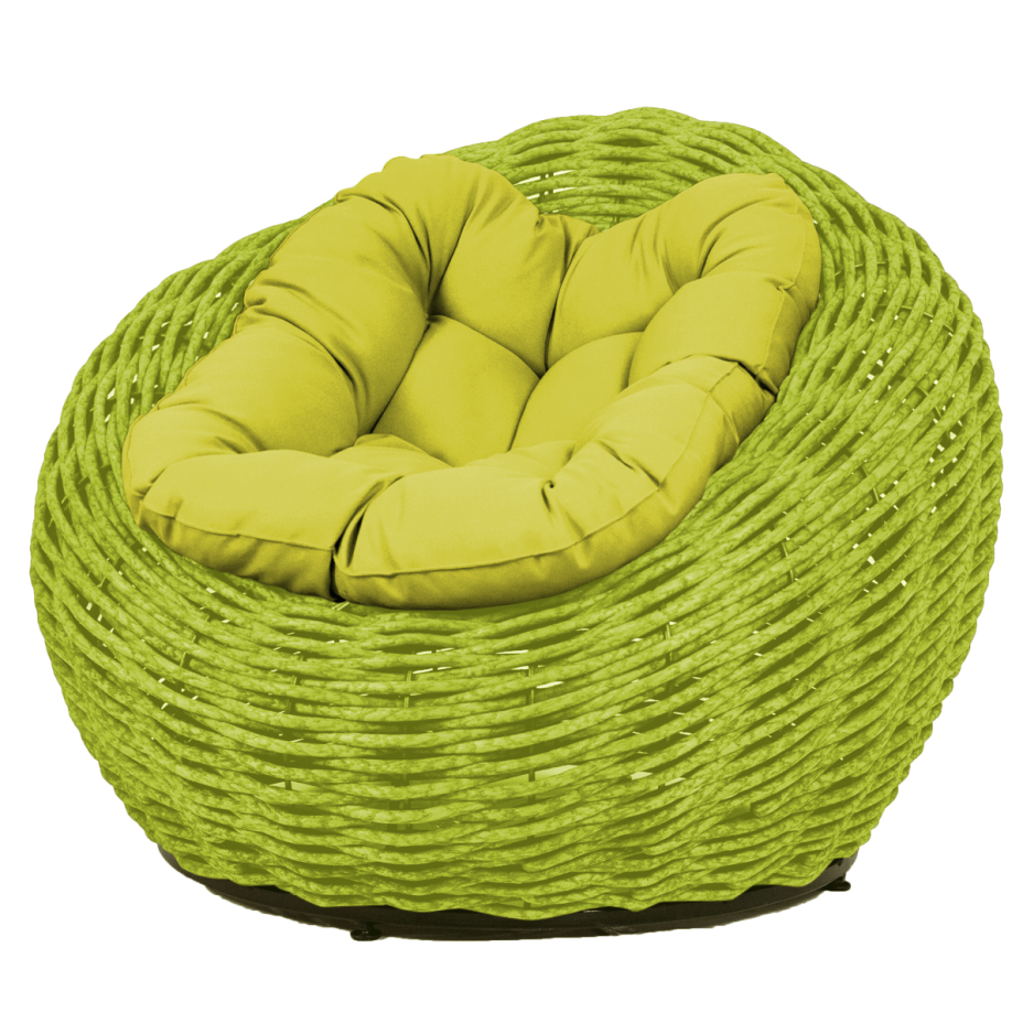 Кресло-гнездо плетеное DeckWOOD Nest (салатовый)