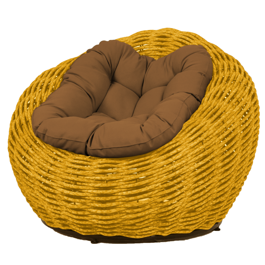 Кресло-гнездо плетеное DeckWOOD Nest (желтый)