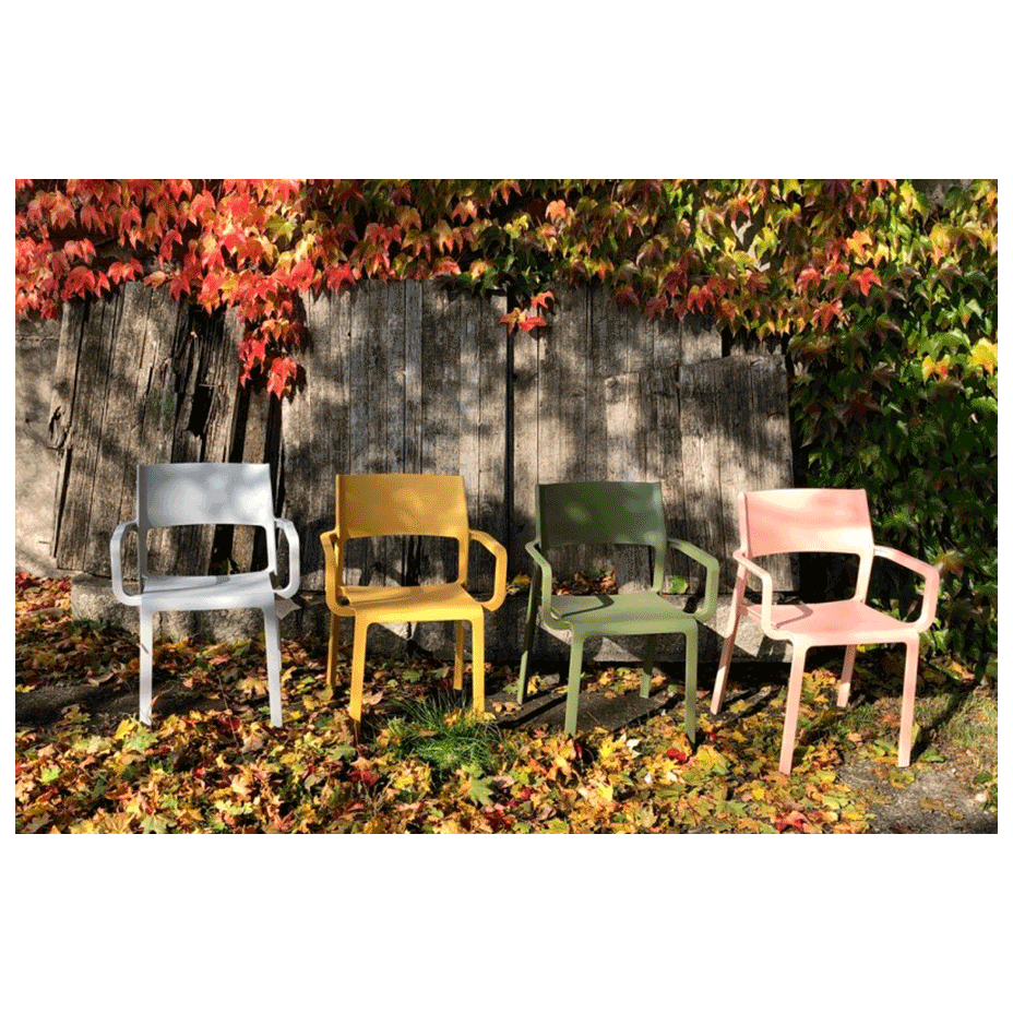TRILL ARMCHAIR, кресло пластиковое (senape/горчица)