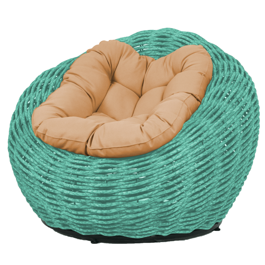 Кресло-гнездо плетеное DeckWOOD Nest (бирюза)