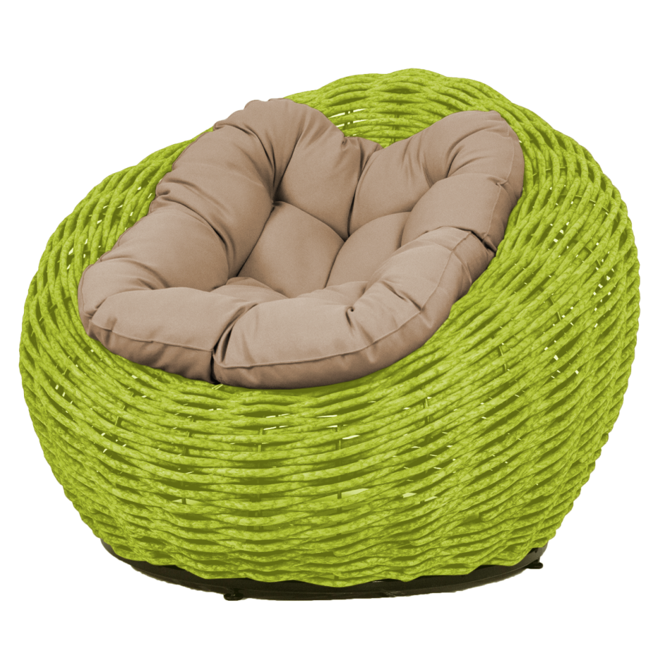 Кресло-гнездо плетеное DeckWOOD Nest (салатовый)