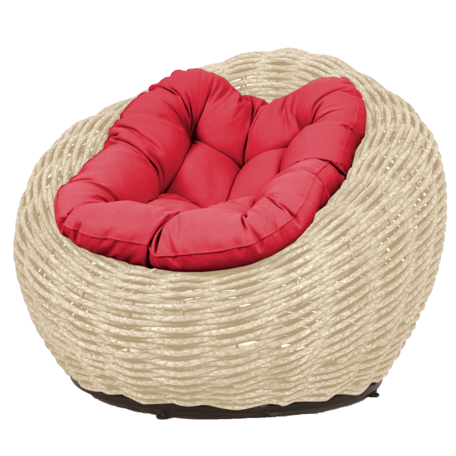 Кресло-гнездо плетеное DeckWOOD Nest (белый)