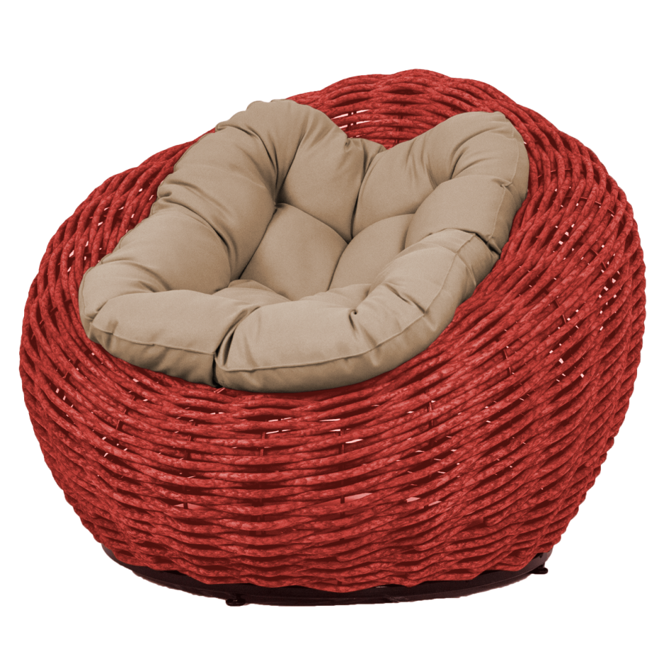 Кресло-гнездо плетеное DeckWOOD Nest (красный)