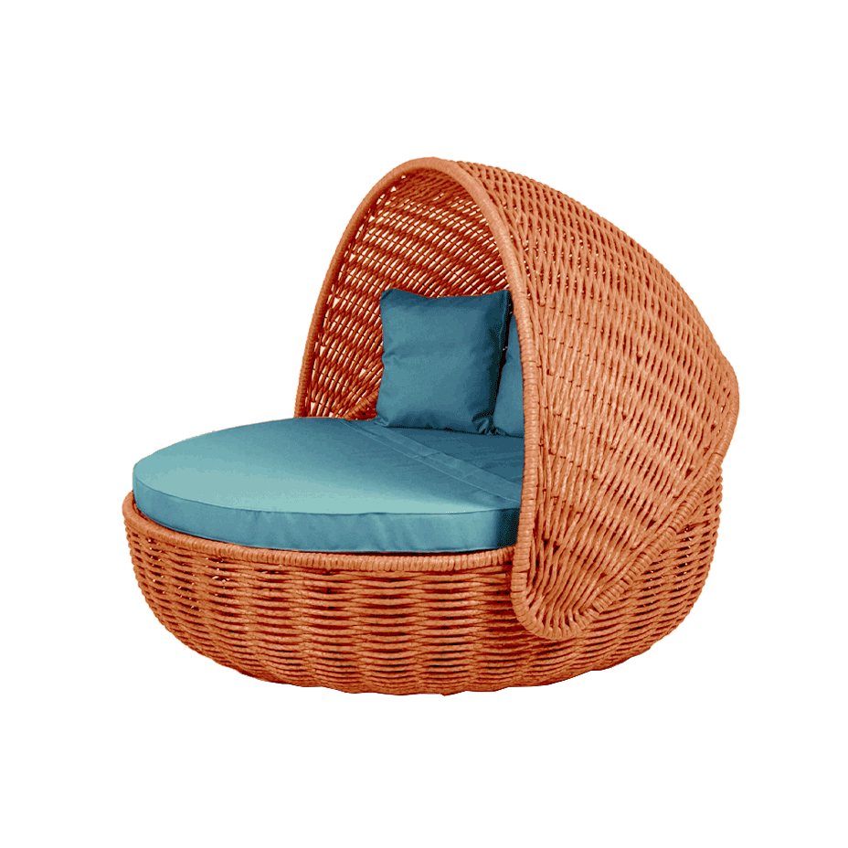Беседка-кровать NestBed с откидным верхом DeckWOOD (оранжевый)