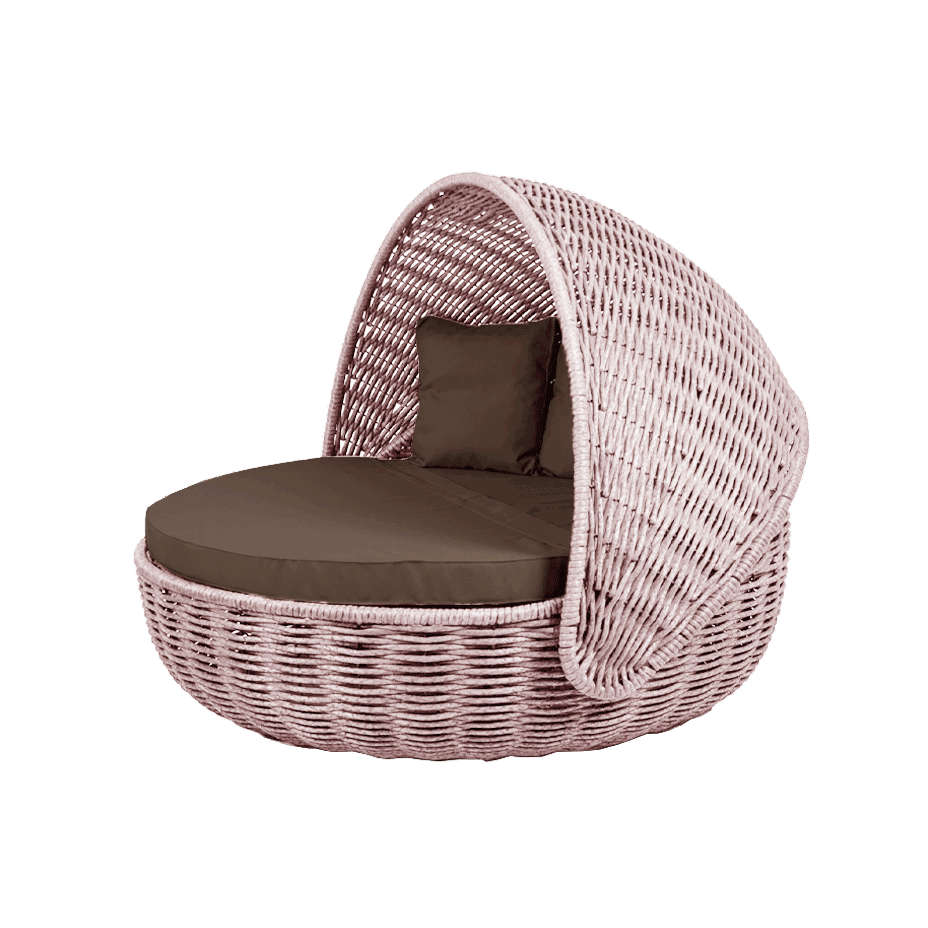 Беседка-кровать NestBed с откидным верхом DeckWOOD (пудровый)