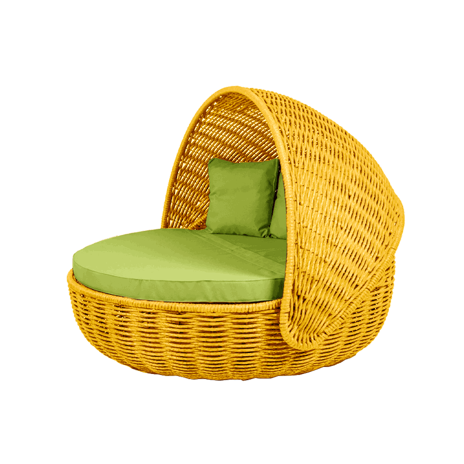 Беседка-кровать NestBed с откидным верхом DeckWOOD (желтый)