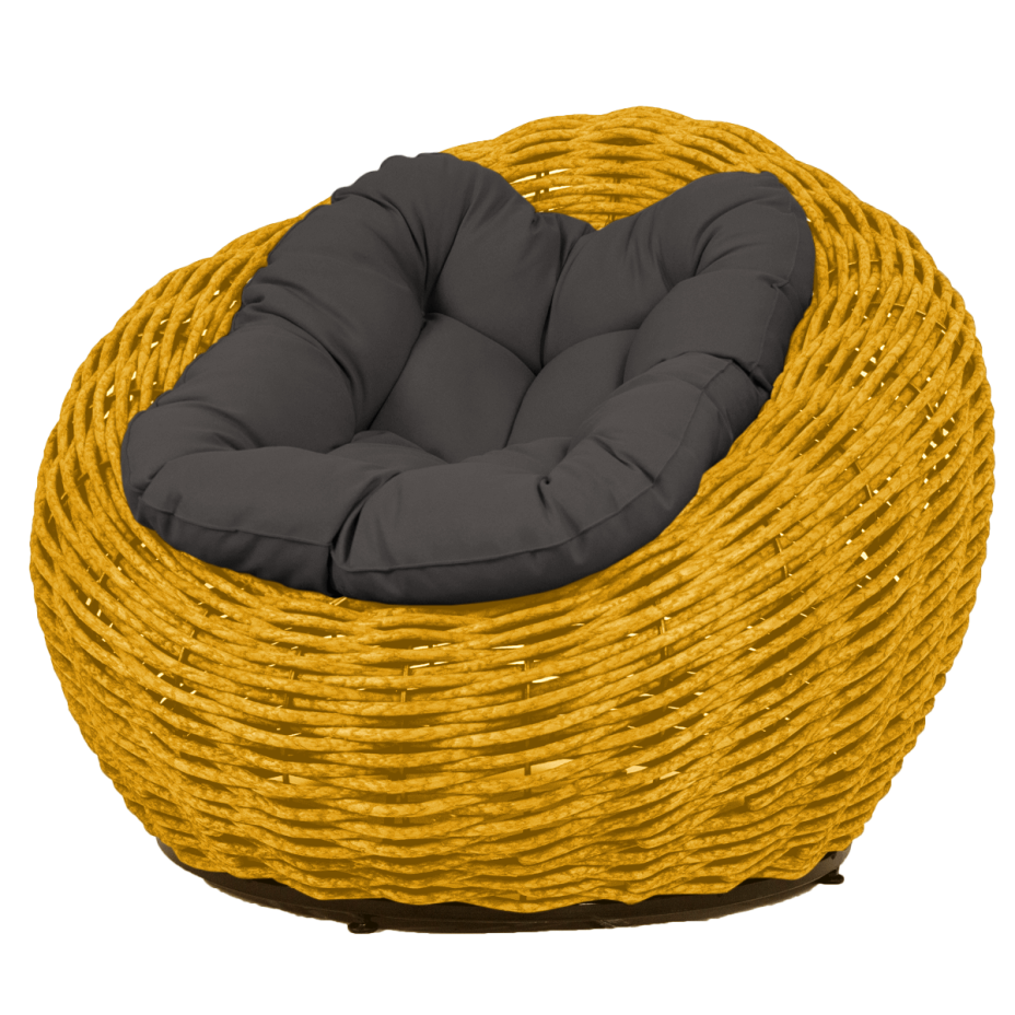 Кресло-гнездо плетеное DeckWOOD Nest (желтый)