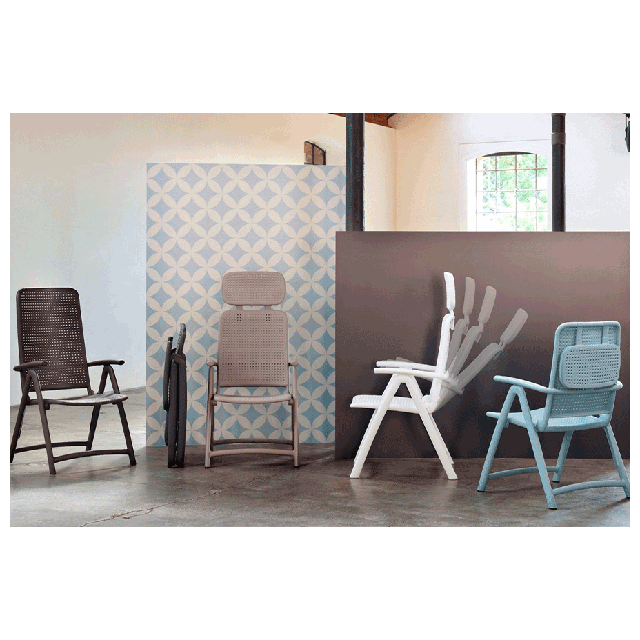 ACQUAMARINA, кресло-шезлонг складное (tortora/тортора)