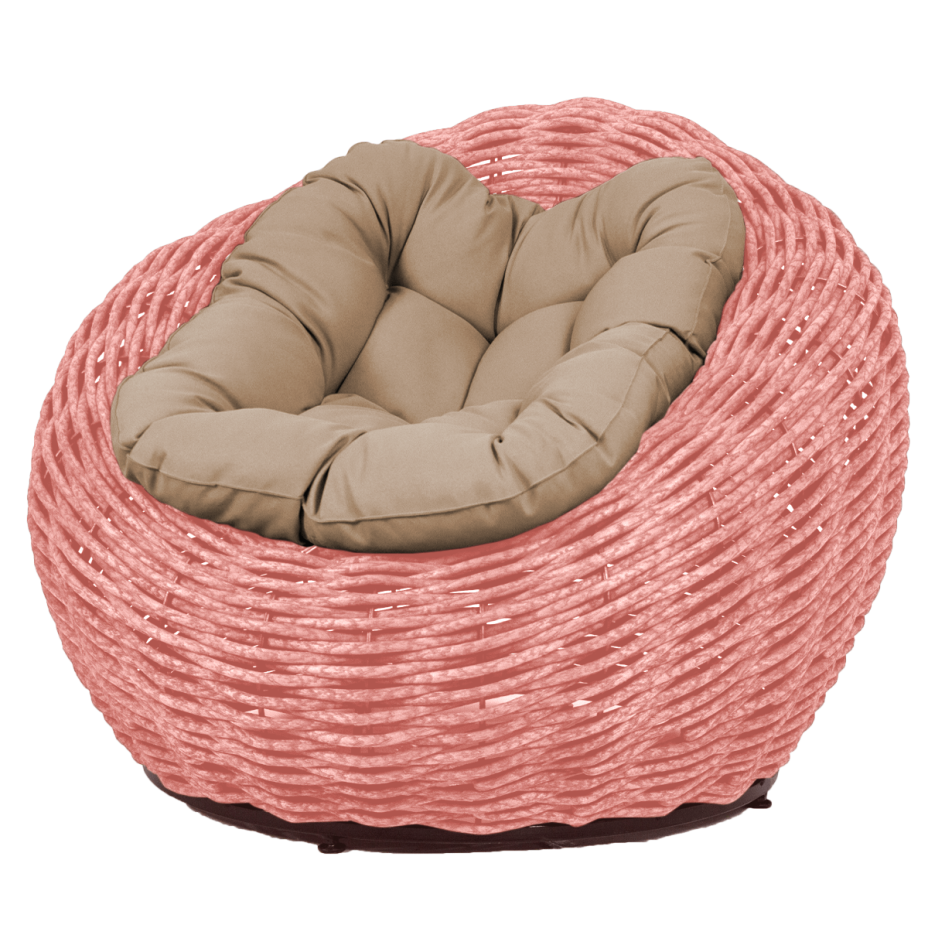 Кресло-гнездо плетеное DeckWOOD Nest (светло-розовый)