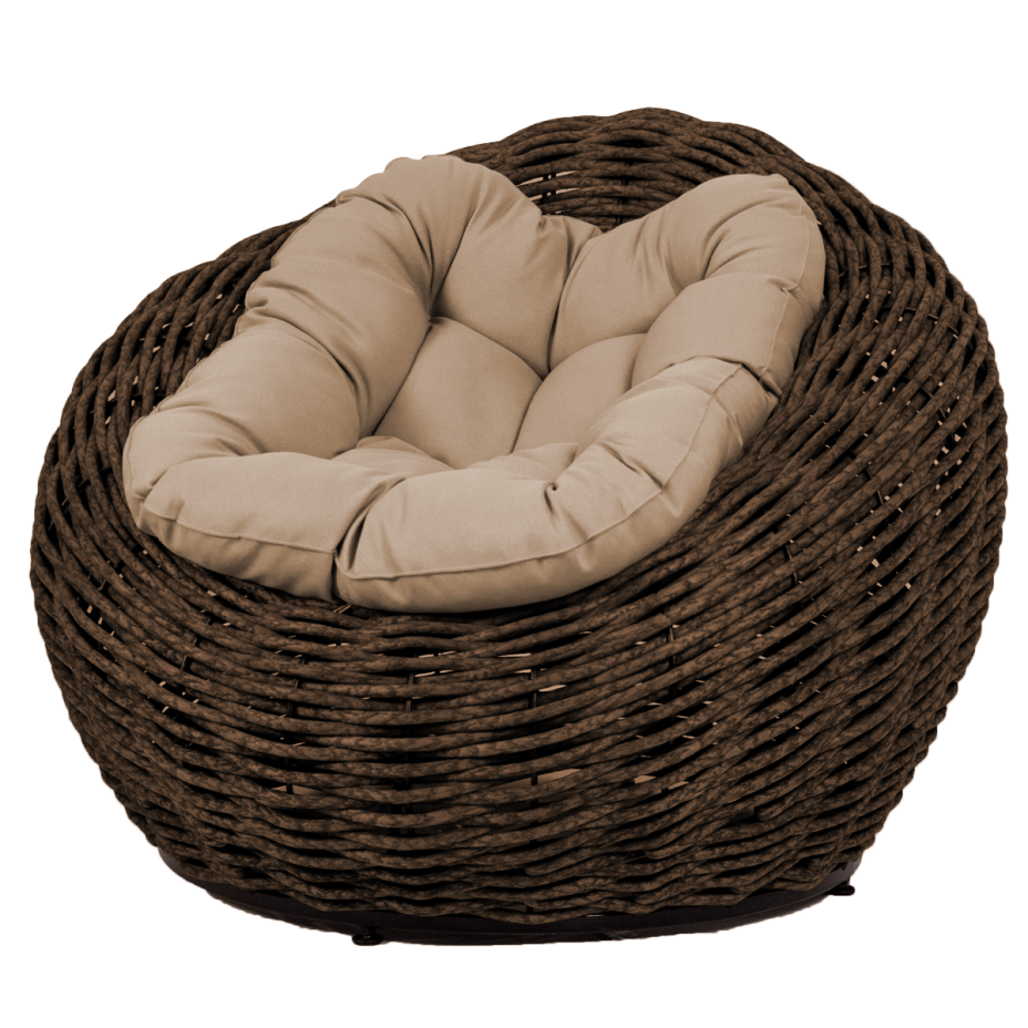 Кресло-гнездо плетеное DeckWOOD Nest (коричневый)